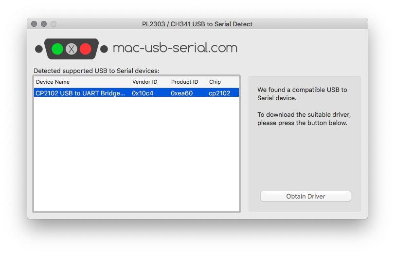 mac usb serial