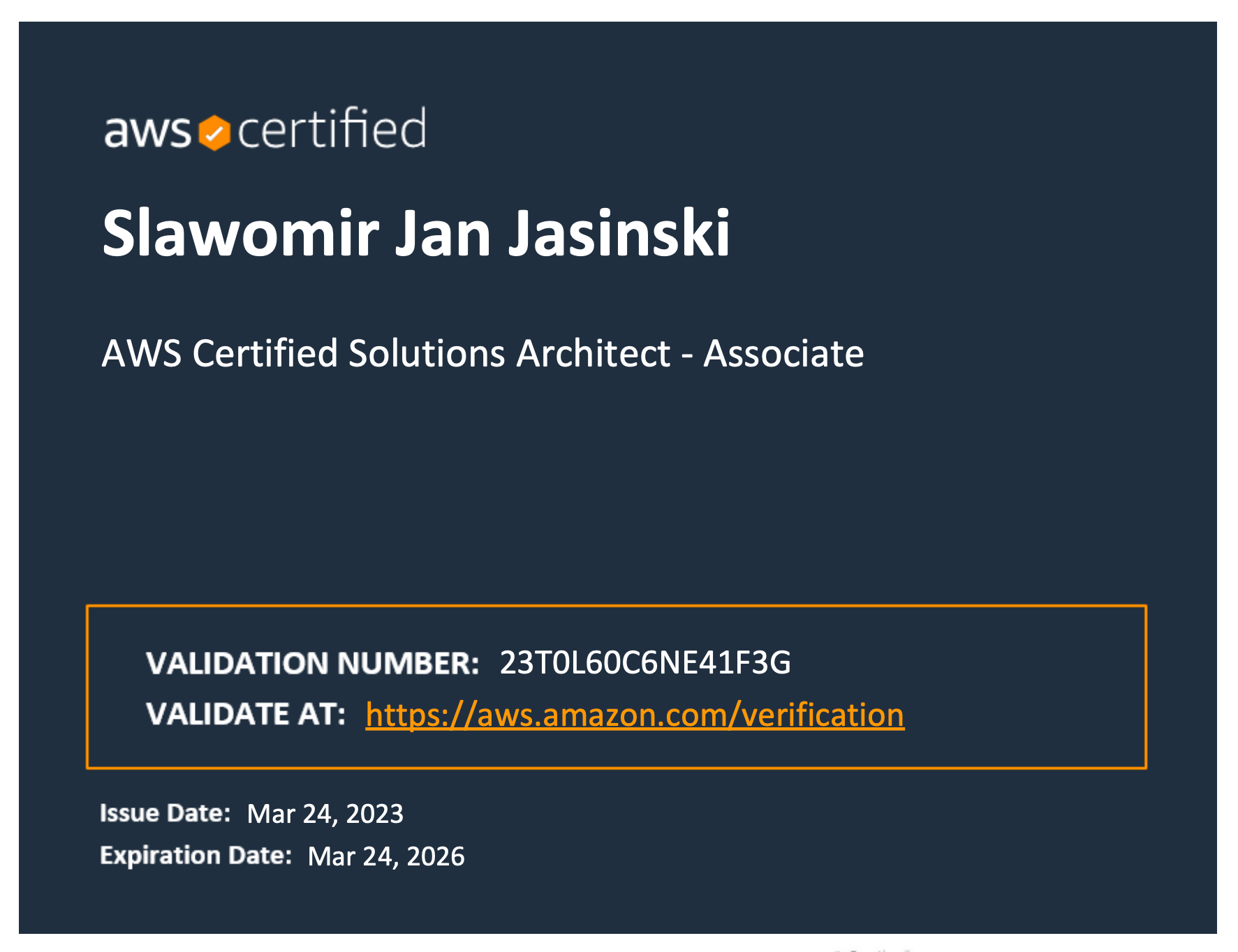 AWS Certified Solutions Architect - Associate